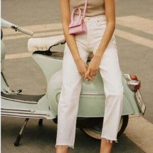 Citizens Of Humanity White Straight Leg Jeans